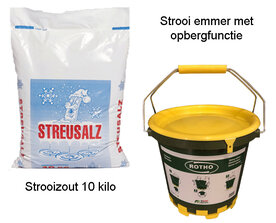 Rotho Strooier emmer met 25 kg strooizout