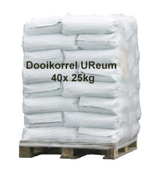 1 pallet dooikorrels UReum 40 zakken a 25kg 