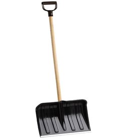 Sneeuwschuiver met houten steel